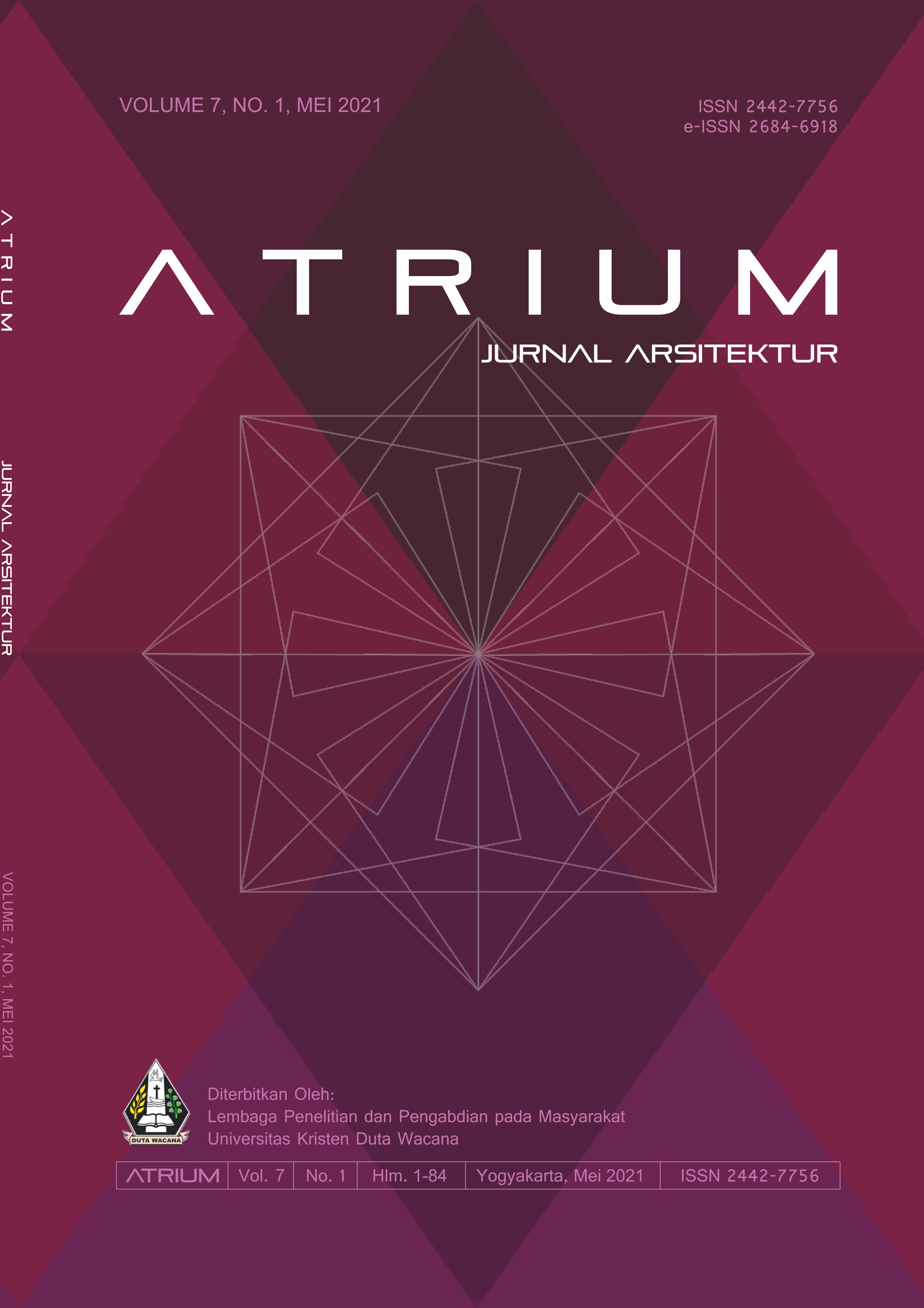 					View Vol. 7 No. 1 (2021): ATRIUM:  Jurnal Arsitektur
				