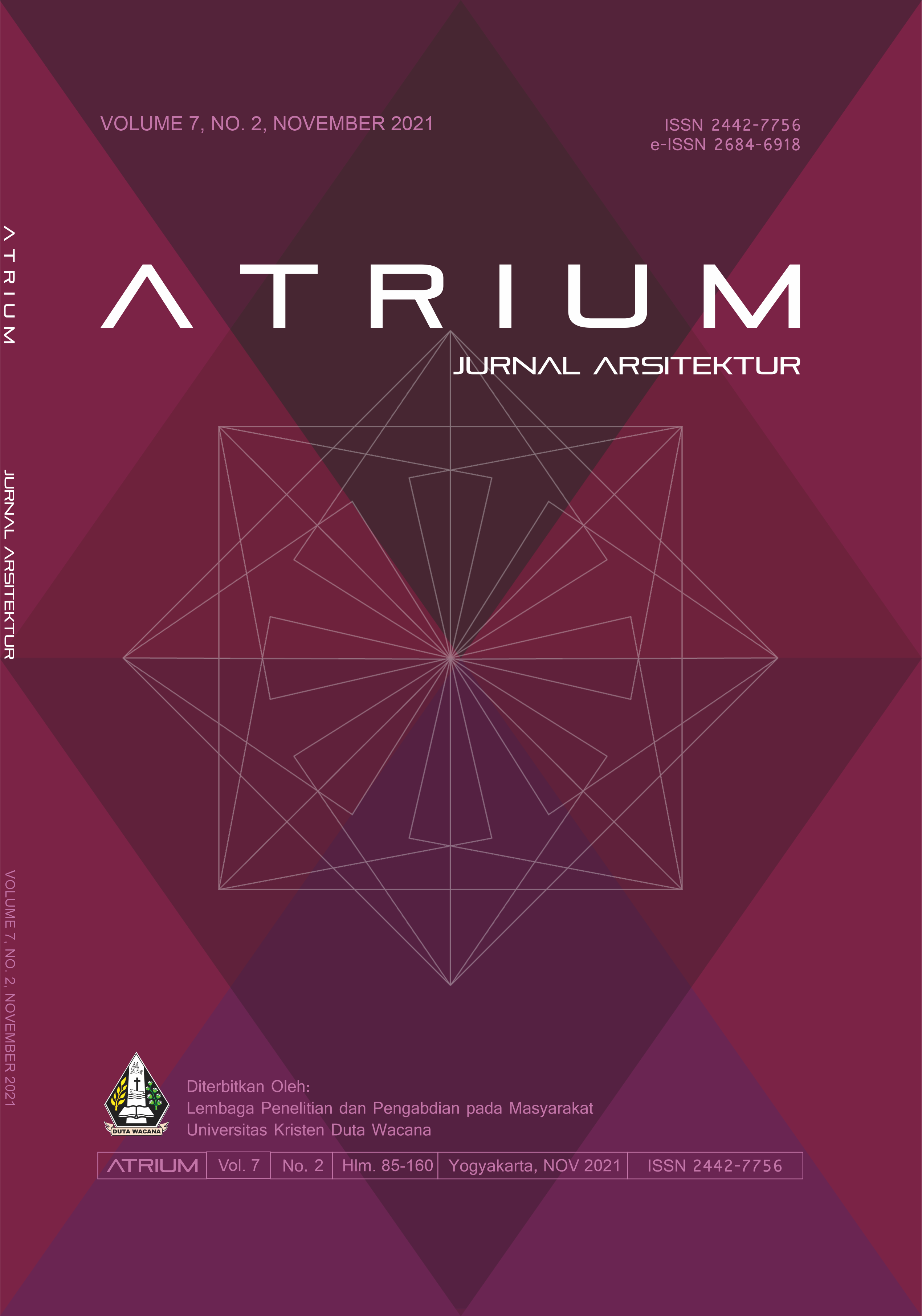 					View Vol. 7 No. 2 (2021): ATRIUM:  Jurnal Arsitektur
				
