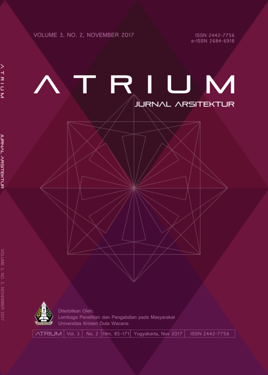 					View Vol. 3 No. 2 (2017): ATRIUM: Jurnal Arsitektur
				