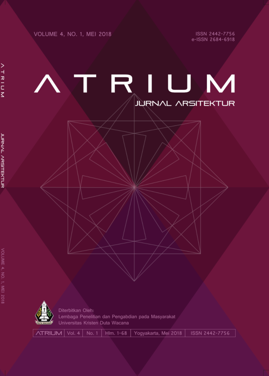					View Vol. 4 No. 1 (2018): ATRIUM: Jurnal Arsitektur
				