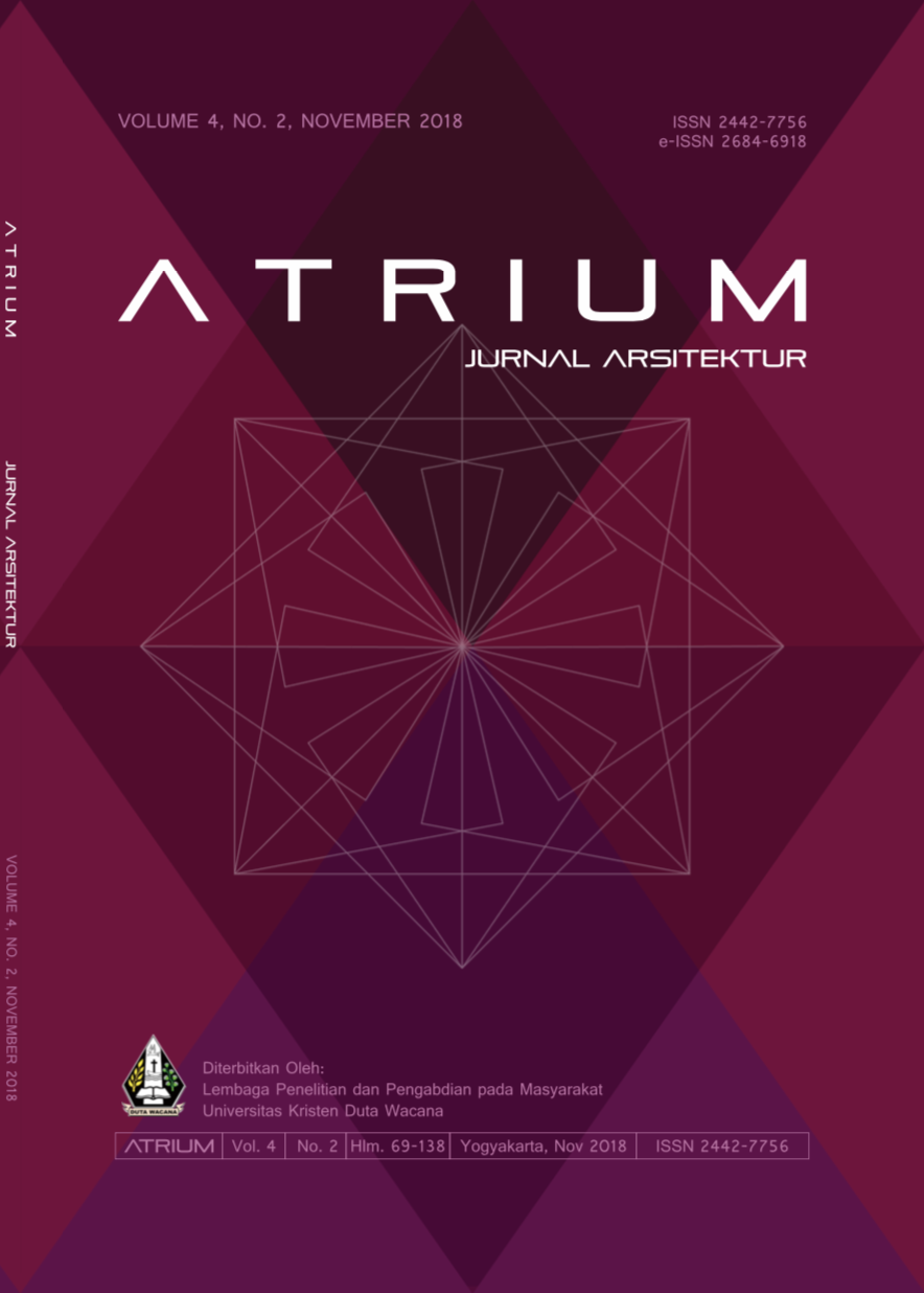 					View Vol. 4 No. 2 (2018): ATRIUM: Jurnal Arsitektur
				